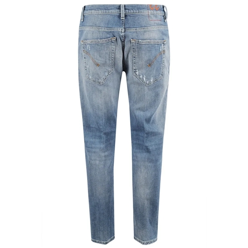 Dondup Jeans Brighton Carrot Fit Darned Light Blue Denim Jeans Grey (Image 4)