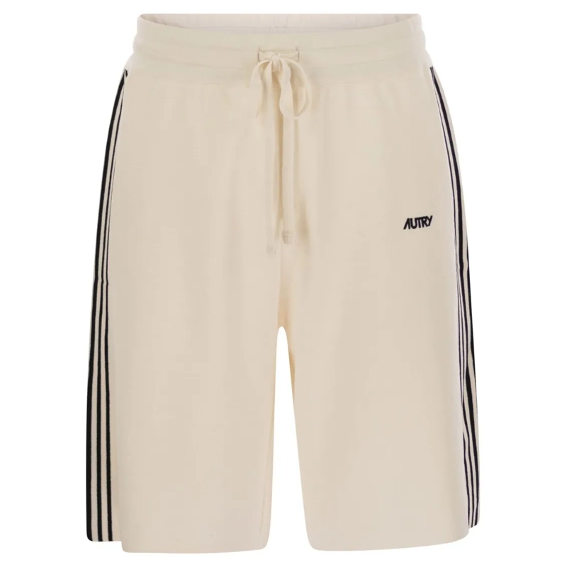 Autry International Casual Shorts Short Trousers With Contrasting Side Stripes White
