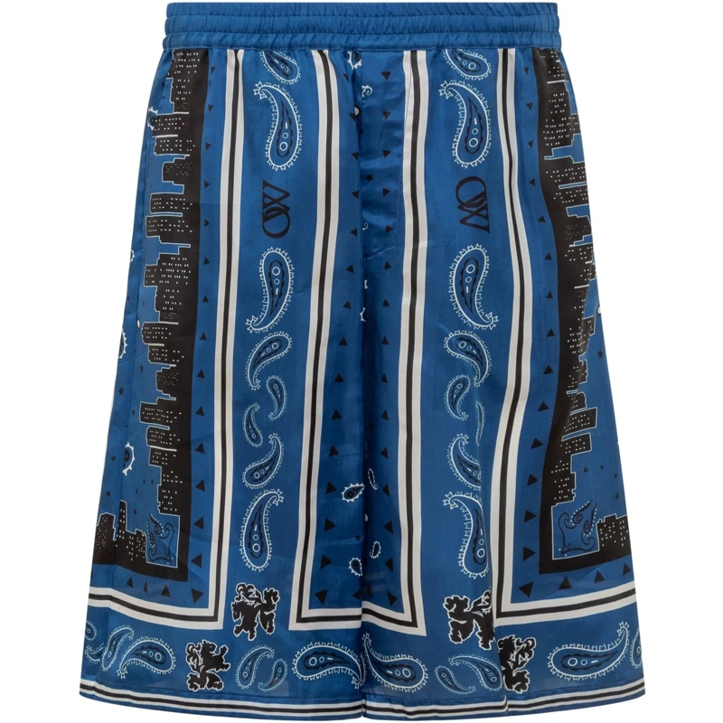 Off-White Shorts Shorts con Motivo Bandana blau