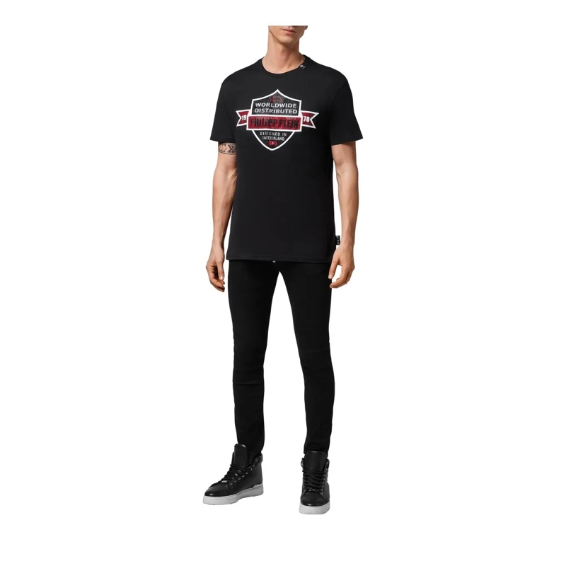 Philipp Plein T-Shirt Raffinierte Schlichtheit definiert dieses PHILIPP  schwarz(Image 3)