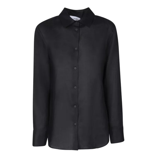 Lardini Black Linen Shirt Black 