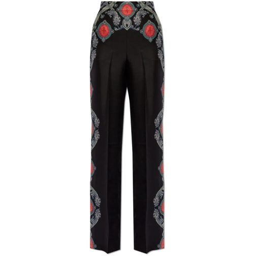 Etro Multicolor Paisley Pants Black 