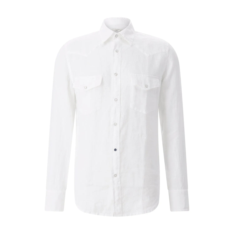 Jacob Cohen Hemd Hemd aus Leinen Resort Collection weiß