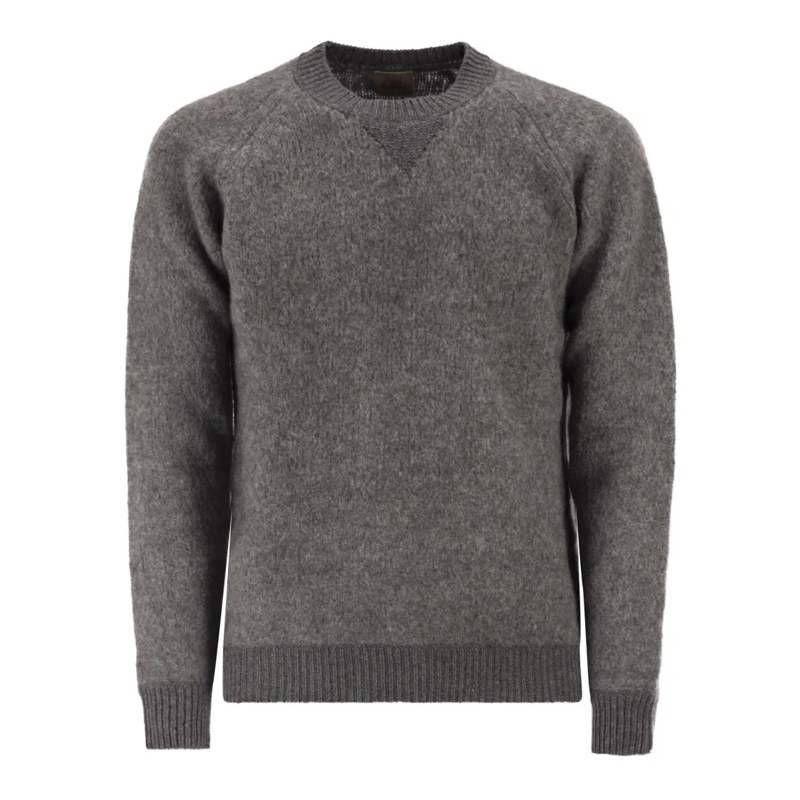 Rakki'  Wool Blend Sweatshirt-Style Jumper With Raglan Sle Grey