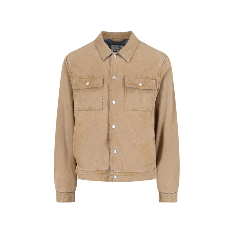 MM6 Maison Margiela  Structured Jacket With Timeless Design – Brown Brown
