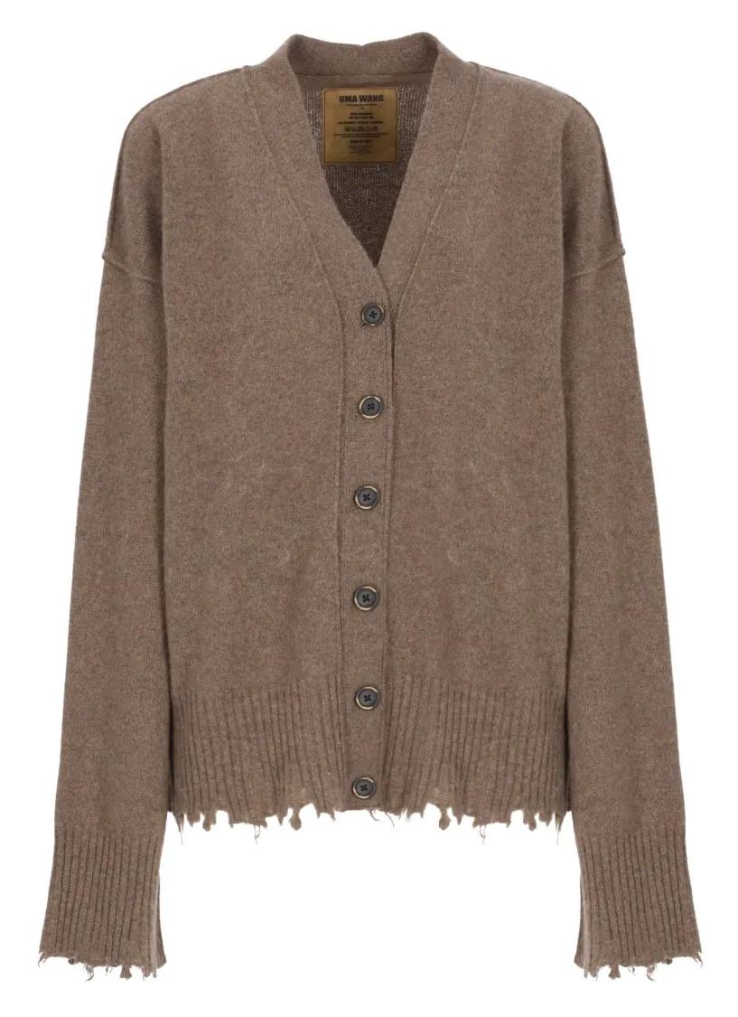 Uma Wang - Brown Cashmere Cardigan - Größe S - braun