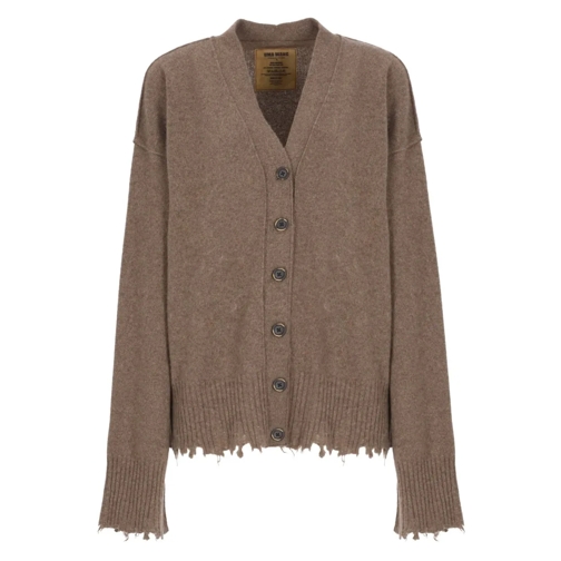 Uma Wang Strickjacke Brown Cashmere Cardigan Brown