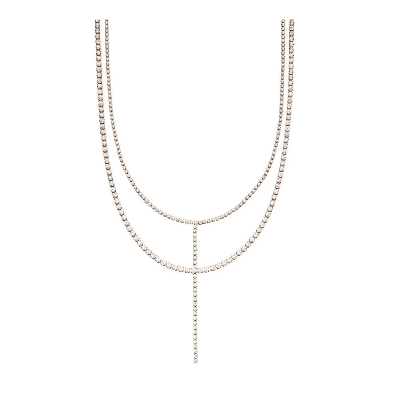 Purelei Mittellange Halskette Doppelkette Festive rose