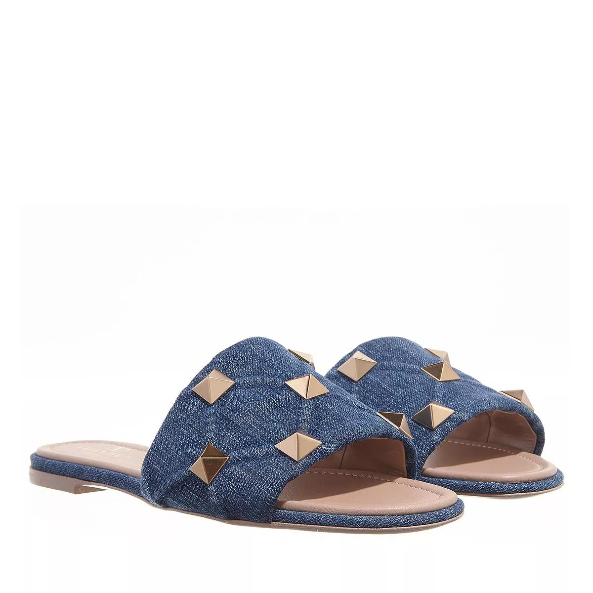 Valentino blue slides hot sale