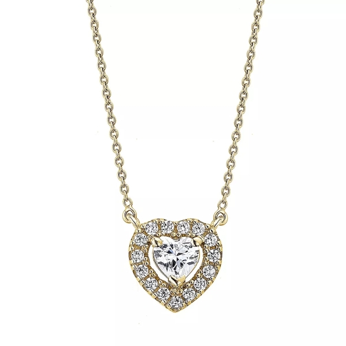 Created Brilliance The Tessa Heart Lab Grown Diamond Necklace Yellow Gold Short Necklace