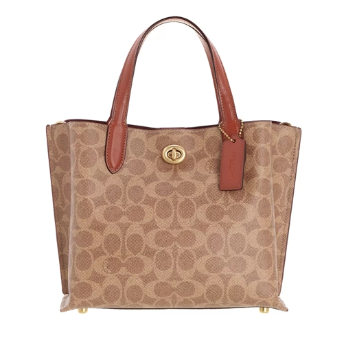 Coach Willow Tote 24 Signature Beige Draagtas