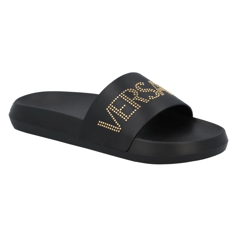 Versace Loafer Rubber Pool Slides Black