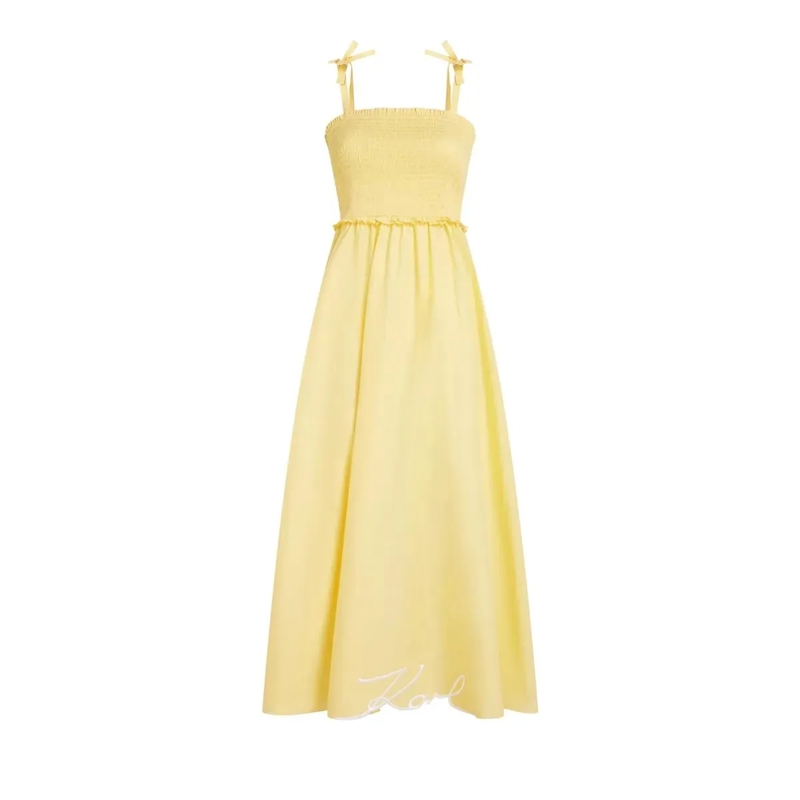 Karl Lagerfeld Kleid K/SIGNATURE STRANDKLEID Strandkleid gelb