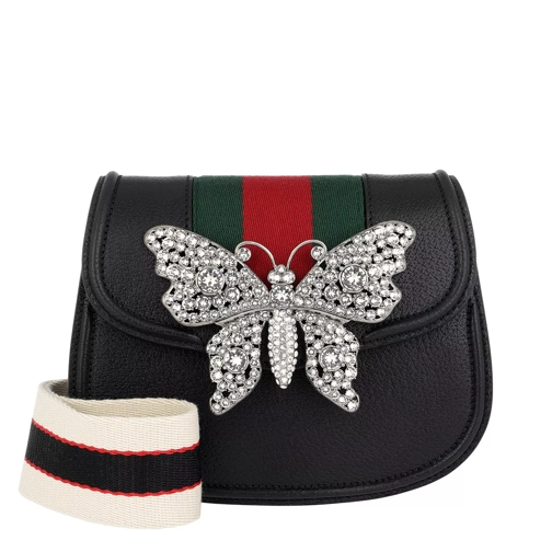 Gucci Totem Small Shoulder Bag Butterfly Nero Cross body-väskor