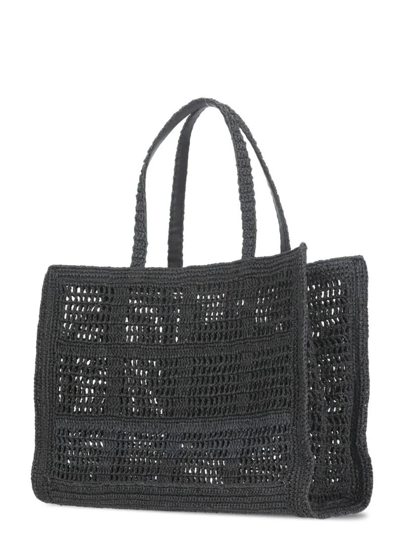 TORY BURCH Shoppers & Totes Black Shopping Bag in zwart