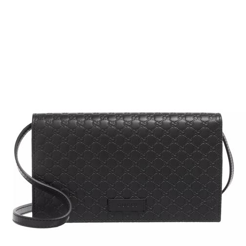 Gucci GG Embossed Leather Purse Black Cross body-väskor