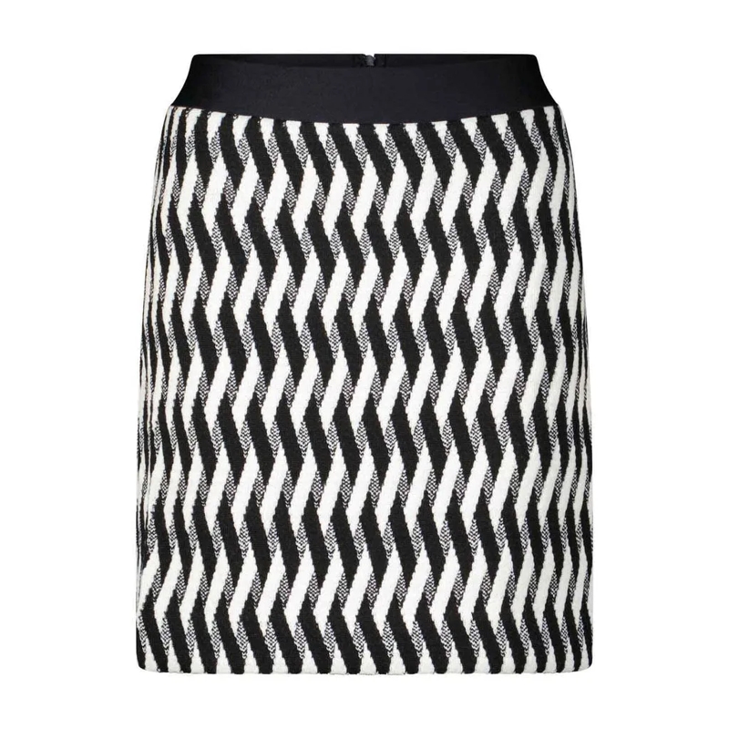 Cinque Minijupe Minirock Ciracker mit Muster Schwarz