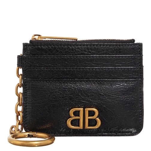 Balenciaga Kartenhalter Monaco Card Holder With Chain Black