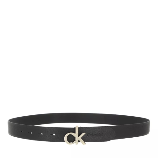 Calvin Klein CK Logo Belt 30mm Black Leather Belt