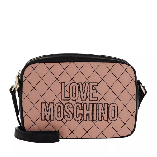 Love Moschino Logo Quilted Crossbody Bag Cipria/Nero Crossbody Bag