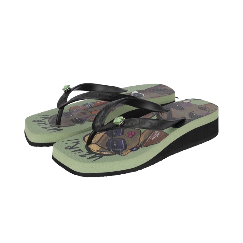 UZURII Ballerinas Pantoffeln Pantoffel Fozzie Bear grün(Image 2)