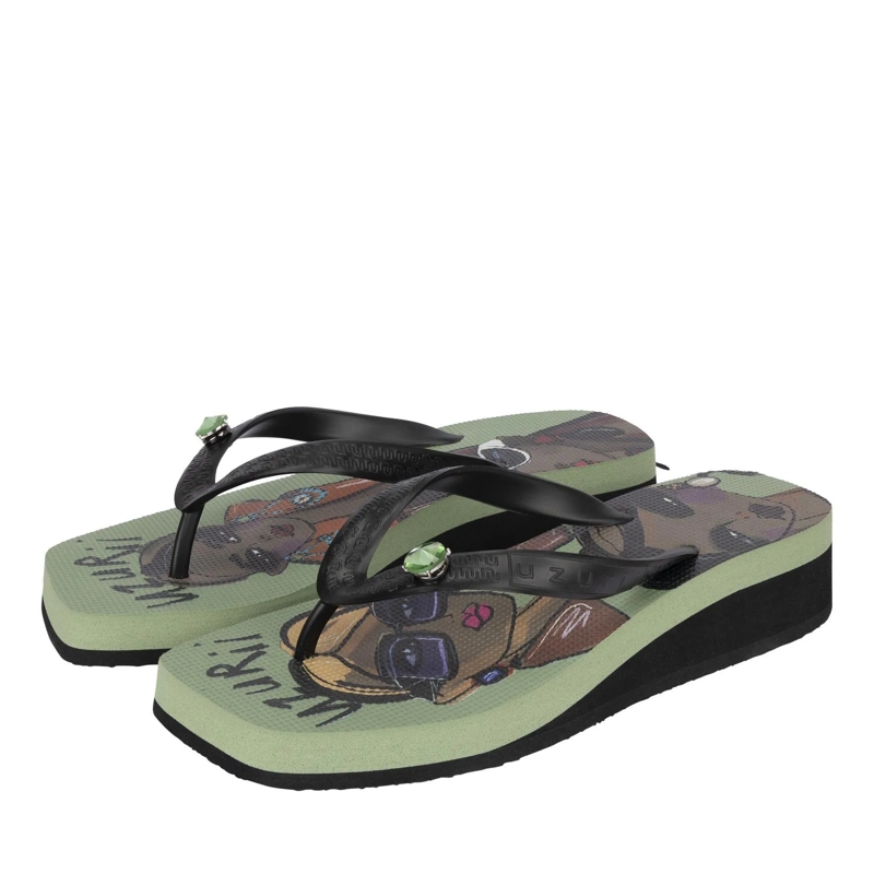 UZURII Ballerinas Pantoffeln Pantoffel Fozzie Bear grün(Image 2)