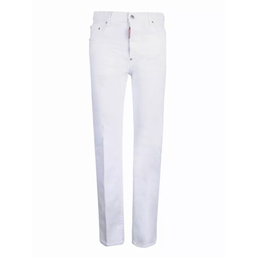 Dsquared2 White Mid Rise Trousers White Jeans