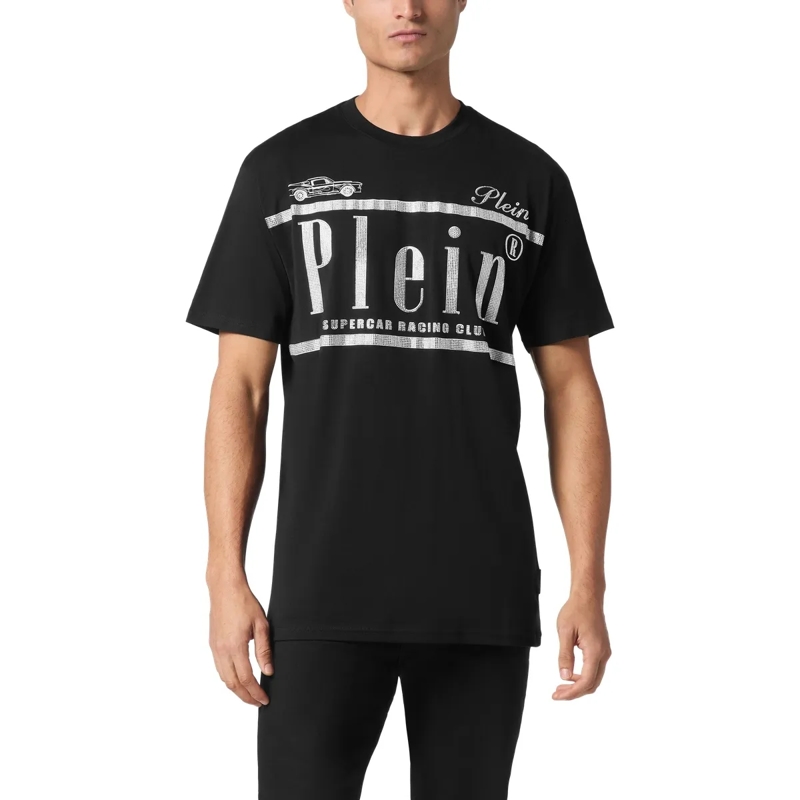 Philipp Plein T-Shirt T-Shirt Racing Mit Schmucksteinen schwarz(Image 3)