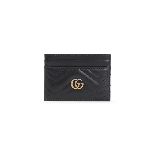 Gucci Guggi Gg Marmont 2.0 Card Case Black Plånbok