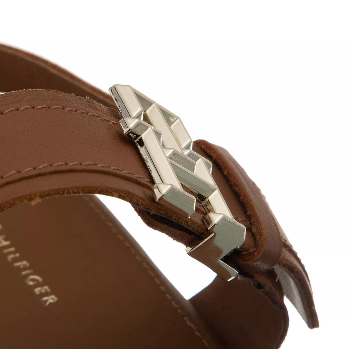 Brown tommy hilfiger sandals clearance