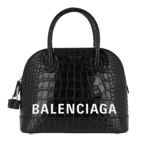 Balenciaga Ville Top Handle Bag Black/White Crossbody Bag