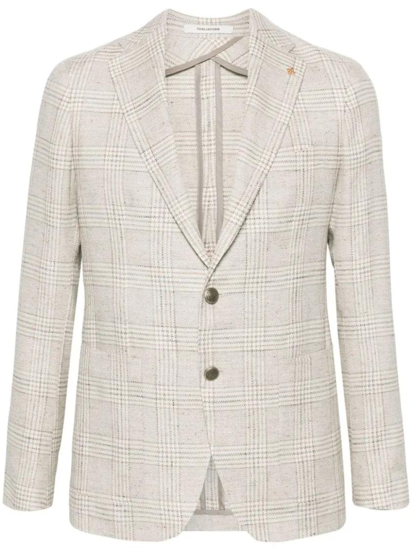 Tagliatore - Ivory Check Pattern Blazer - Größe 48 -