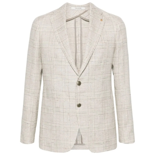 Tagliatore Ivory Check Pattern Blazer Neutrals Blazer