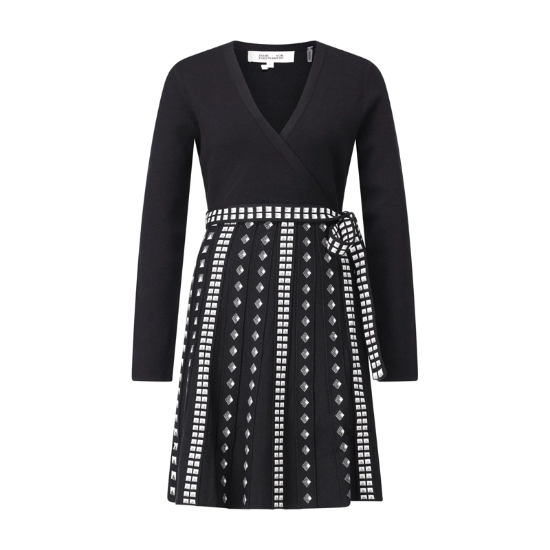 Diane von Furstenberg Minikleid Wickelkleid Chesea Schwarz
