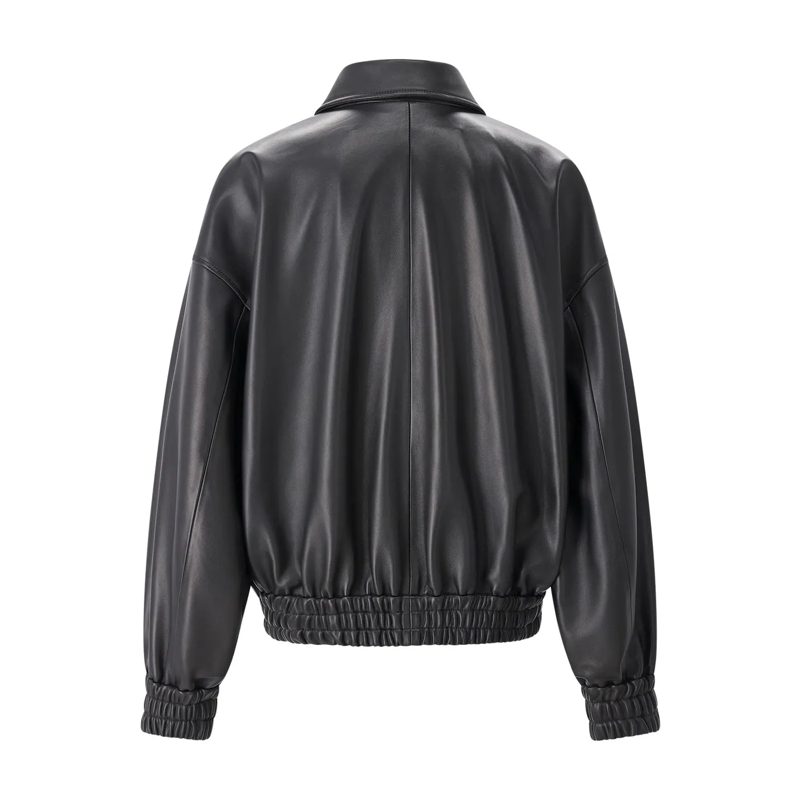 Jil Sander Blouson Jacke aus Leder schwarz(Image 3)