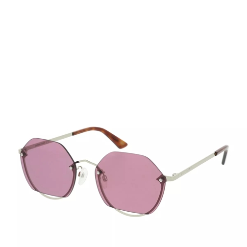 McQ MQ0256SA-004 58 Sunglasses Silver-Silver-Violet Occhiali da sole