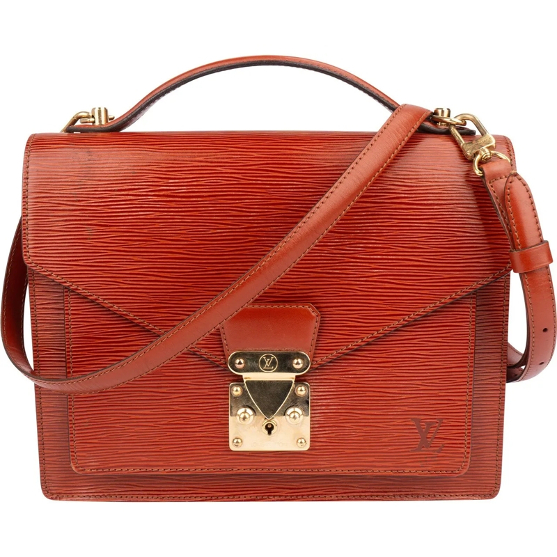 Louis Vuitton Tote Louis Vuitton Cognac Epi Leather Monceau Handbag braun