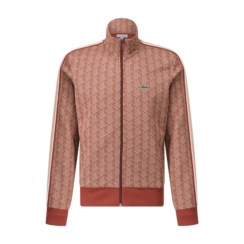 Lacoste Übergangsjacke Sweatjacke mit Jacquard-Monogramm und Logo-Detail Dunkelgrau(Image 2)