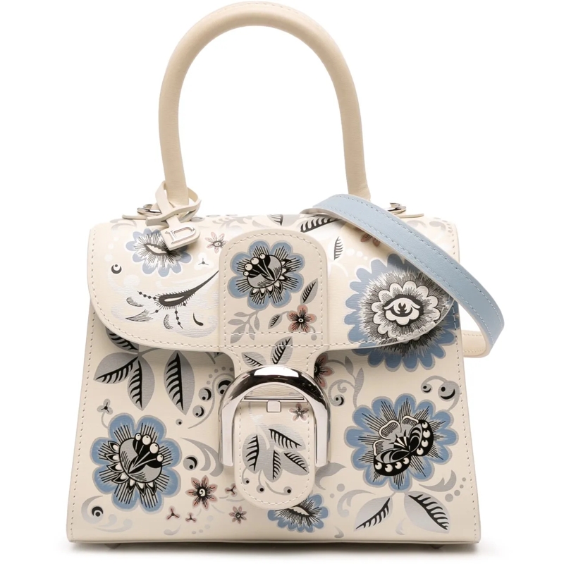 Delvaux Schultertasche MIni Smooth Calfskin Brillant Blooming Crystalline braun