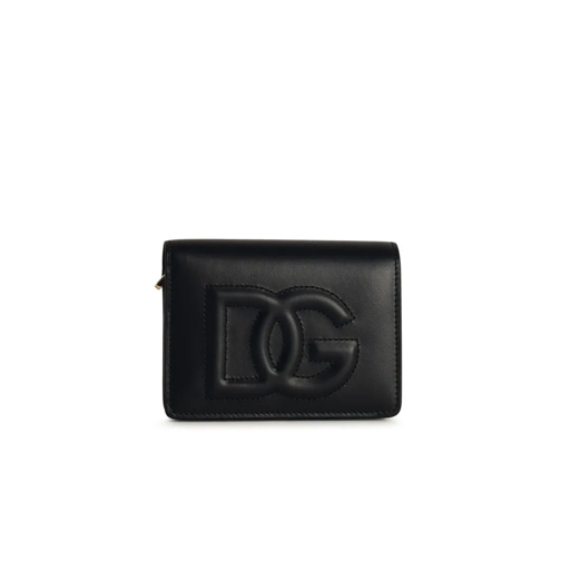 Dolce&Gabbana Black Leather Wallet Black Portemonnee