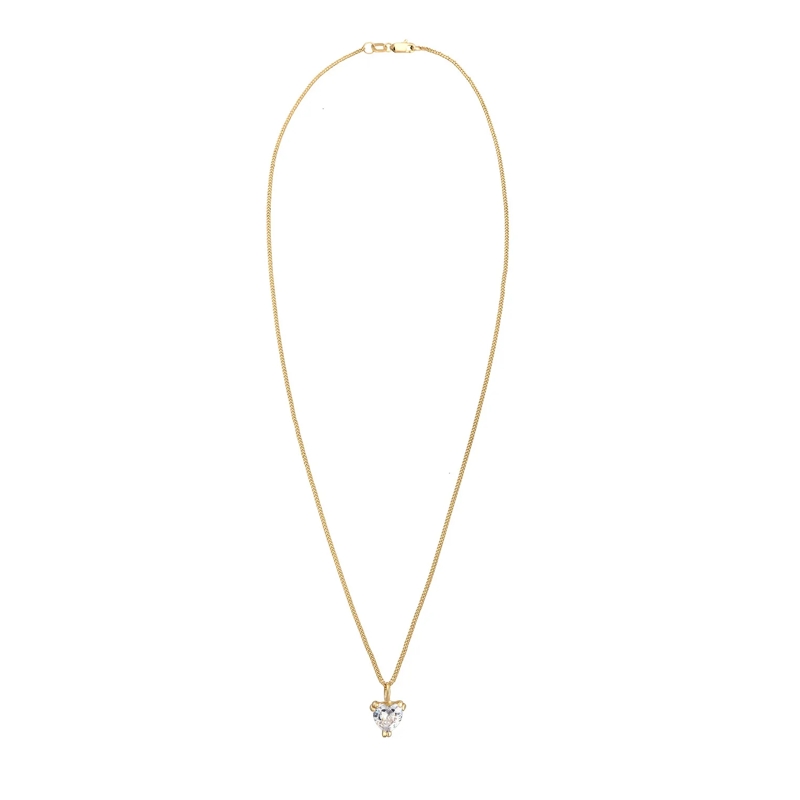 Elli Mittellange Halskette Halskette Elegant Herz-Form Zirkonia Kristall 375  gold(Image 3)