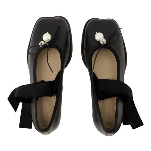 Simone Rocha Ballerine Heart Toe Ballerinas - Leather - Black Black (Image 4)
