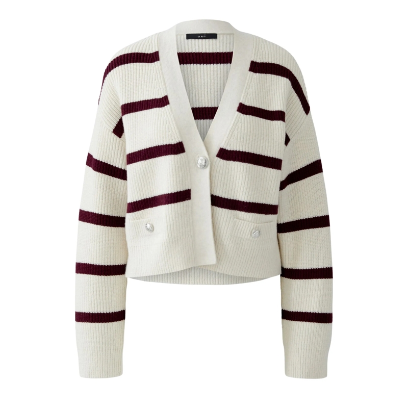 Oui Strickjacke Strickjacke rot