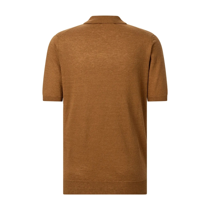 FILIPPO DE LAURENTIIS Poloshirt Poloshirt aus Baumwolle & Leinen blau(Image 6)