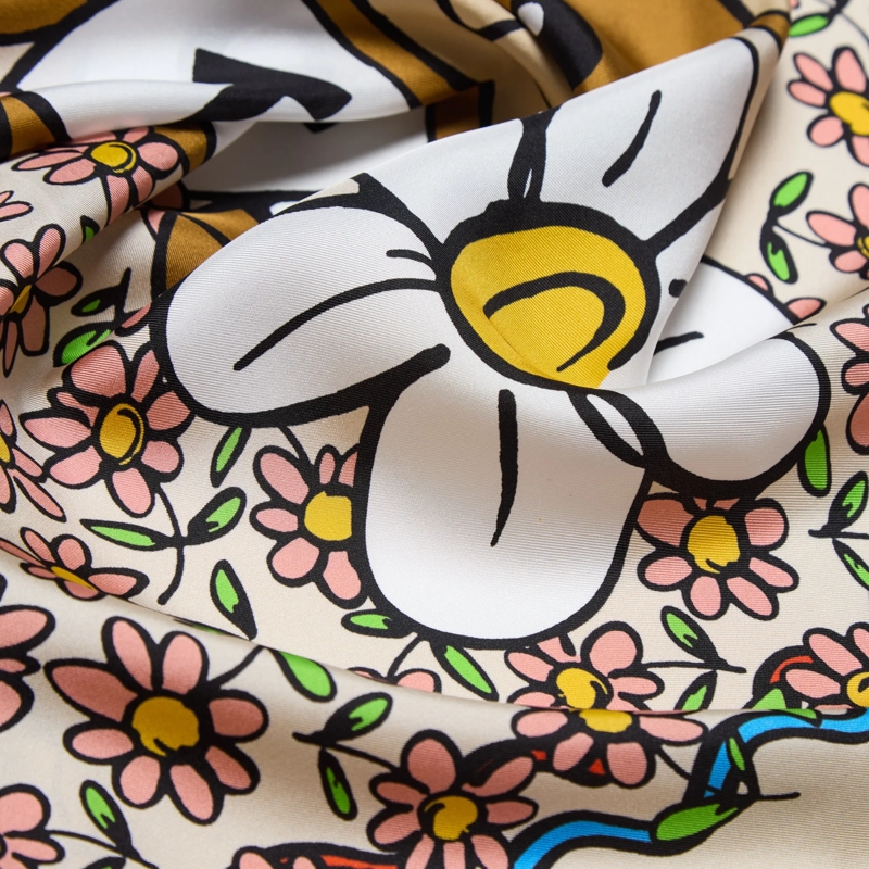Moschino Leichter Schal 100% Silk Twill H. Prt. Square Moschino Multicolored(Image 3)