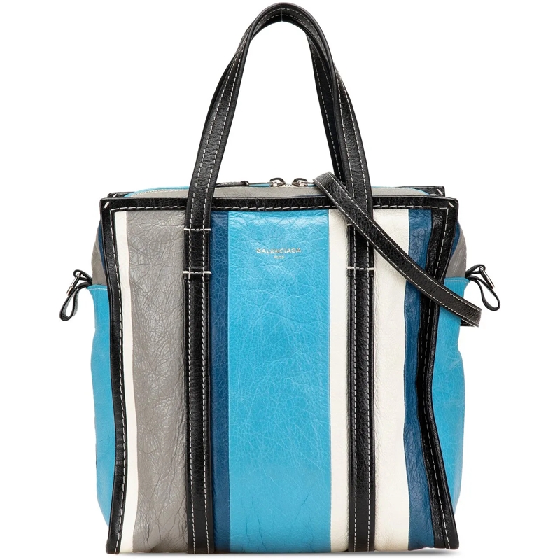 Balenciaga Schultertasche S Lambskin Bazar Shopper Satchel blau