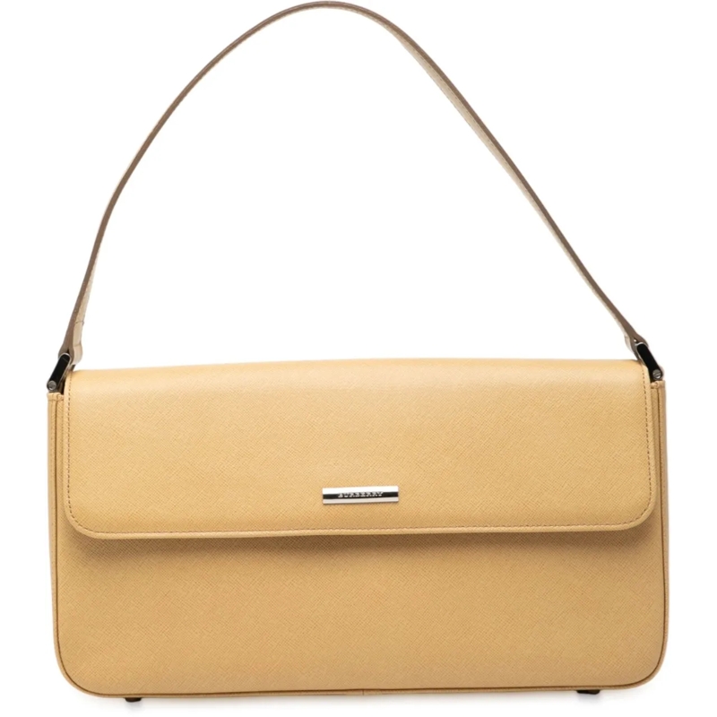 Burberry Schultertasche Leather Flap Shoulder Bag braun
