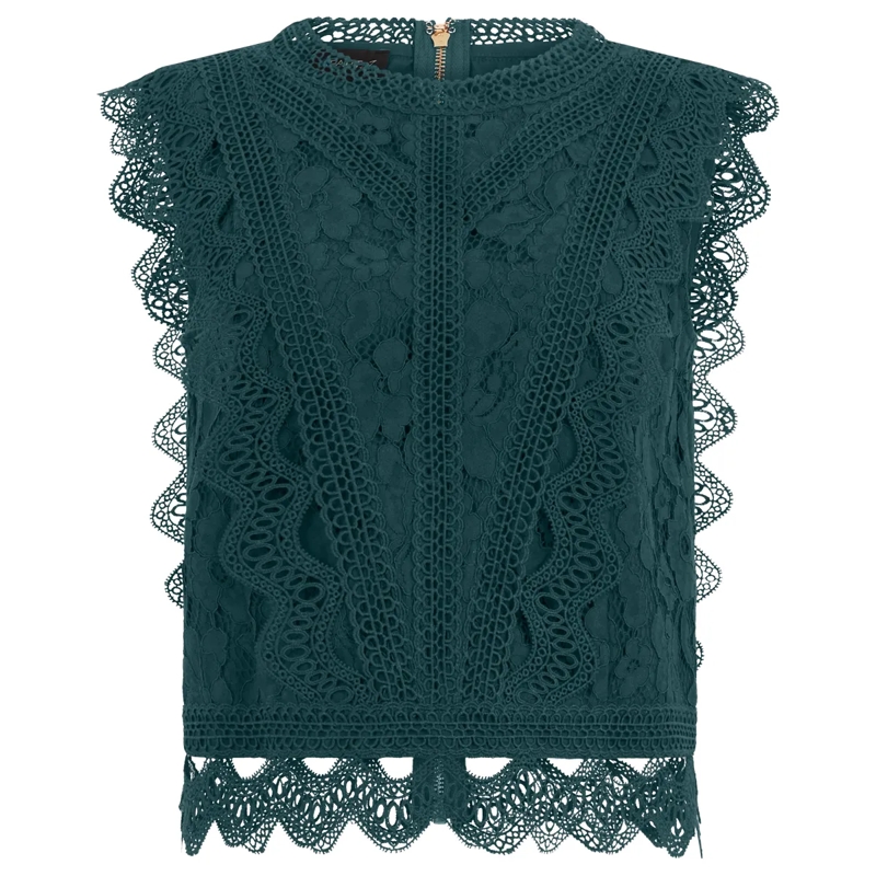 Apart Top Spitzentop grün