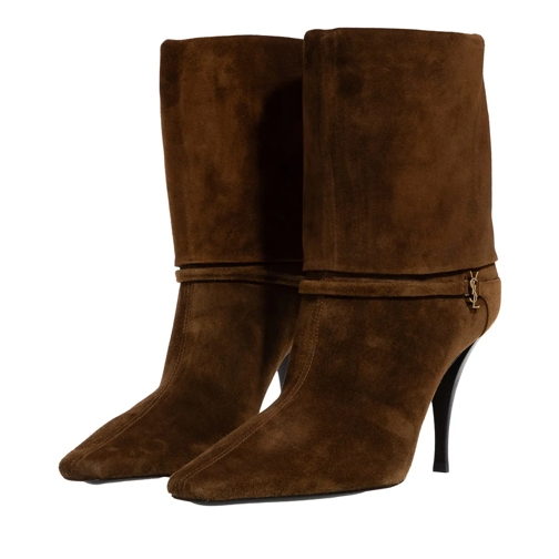 Saint Laurent Stiefel Niki Suede Ankle Boots Land