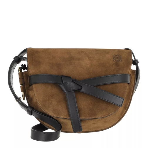 Loewe Small Gate Crossbody Bag Suede And Calfskin Brown/Cacao Sac à bandoulière